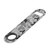 Zwart en grijs camo Custom en Naam handtekening Speed Flessenopener (Achterkant Gekanteld)