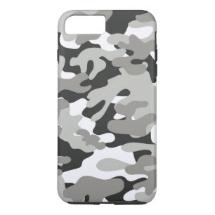 Zwart en grijs Camo-ontwerp iPhone 8/7 Plus Hoesje