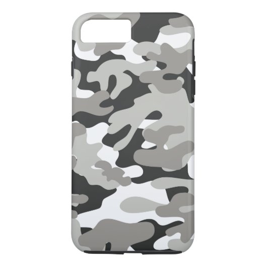 Zwart en grijs Camo-ontwerp Case-Mate iPhone Case (Achterkant)
