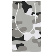 Zwart en grijs Camo-ontwerp Klein Cadeauzakje (Voorkant)