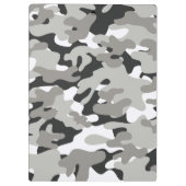 Zwart en grijs Camo-ontwerp Klembord (Achterkant)