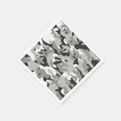 Zwart en grijs Camo-ontwerp Servetten (Hoek)