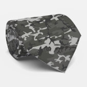 Zwart en grijs Camo Patterned Stropdas (Opgerold)