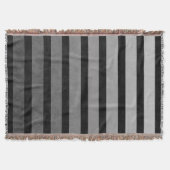 Zwart en grijs Camouflage getextureerde lijn strep Deken (Voorkant)