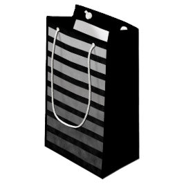 Zwart en grijs Camouflage getextureerde lijn strep Klein Cadeauzakje