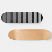 Zwart en grijs Camouflage getextureerde lijn strep Persoonlijk Skateboard (Horizontaal)