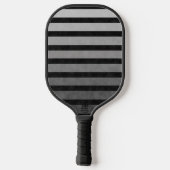 Zwart en grijs Camouflage getextureerde lijn strep Pickleball Paddle (Achterkant)