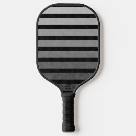 Zwart en grijs Camouflage getextureerde lijn strep Pickleball Paddle