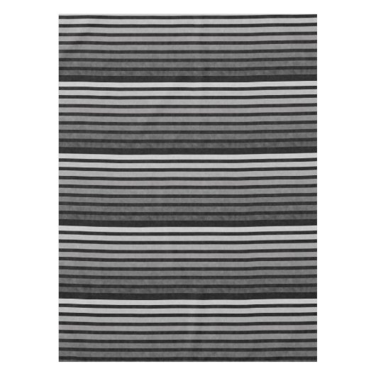 Zwart en grijs Camouflage getextureerde lijn strep Tafelkleed (Voorkant)