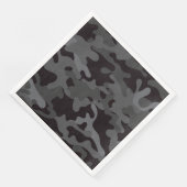 Zwart en Grijs Camouflage Papier Diner Servetten (Hoek)