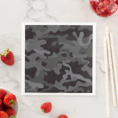 Zwart en Grijs Camouflage Papier Diner Servetten (Insitu)