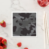 Zwart en Grijs Camouflage Papieren servetten (Insitu)