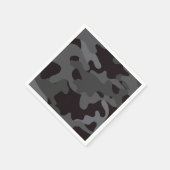 Zwart en Grijs Camouflage Papieren servetten (Hoek)
