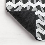 Zwart en grijs Chevron Zebra patroon Muismat (Hoek)