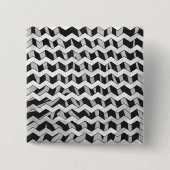 Zwart en grijs Chevron Zebra patroon Vierkante Button 5,1 Cm (Voorkant)
