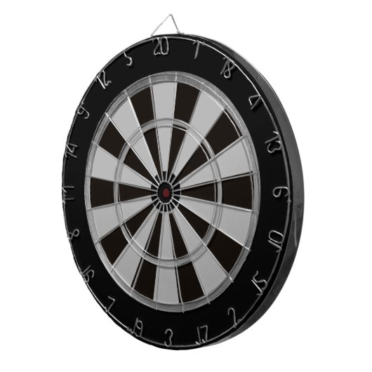 Zwart en grijs Combo Regulation Dart Board Dartbord (Voorkant Rechts)