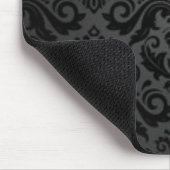  zwart en grijs Damask Muismat (Hoek)