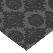 Zwart en grijs Damaspatroon Korte Tafelloper (Hoek)