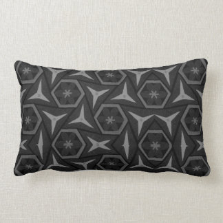 Zwart en grijs design lumbar Pillow Kussen