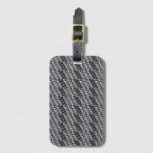 Zwart en grijs designer bagagelabel (Voorkant (verticaal))