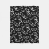 Zwart en grijs doden hoofd Hawk Moth Gothic schede Fleece Deken (Voorkant)