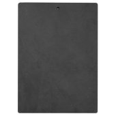 Zwart en Grijs Elegant Bloemen Gepersonaliseerd Klembord (Achterkant)