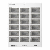 Zwart en grijs etiket (Full Sheet)