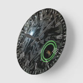 Zwart en grijs gazon kom, wandklok (Hoek)