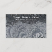 Zwart en grijs  gebarsten visitekaartje (Voorkant)