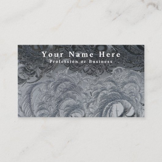 Zwart en grijs  gebarsten visitekaartje (Voorkant)