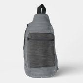 ZWART EN GRIJS GEBORSTELD METAAL LOOK TEXTUUR SLING BAG (Voorkant)