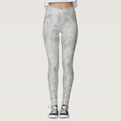 Zwart en grijs gemarmerde All-Over-Print Leggings (Voorkant)