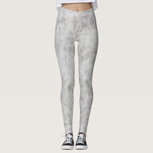 Zwart en grijs gemarmerde All-Over-Print Leggings (Voorkant)