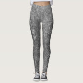 Zwart en grijs gemarmerde All-Over-Print Leggings (Voorkant)