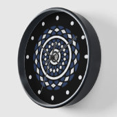 Zwart en grijs geometrisch cirkelpatroon (Hoek)