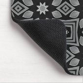 Zwart en Grijs Geometrisch ontwerp Muismat (Hoek)