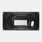 Zwart en grijs geometrische gaming achtergrond bureaumat (Keyboard & Muis)