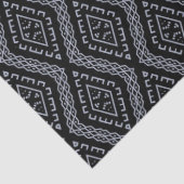 Zwart en grijs geometrische modderdoek print tissuepapier (Detail)