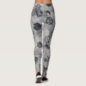 Zwart en grijs geometrische vormen leggings (Achterkant)