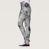 Zwart en grijs geometrische vormen leggings (Links)