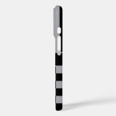 Zwart en grijs geruit gestreept gepersonaliseerd Case-Mate iPhone case (Achterkant / Links)