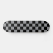 Zwart en grijs geruit motief persoonlijk skateboard (Horizontaal)