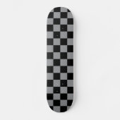 Zwart en grijs geruit motief persoonlijk skateboard (Voorkant)