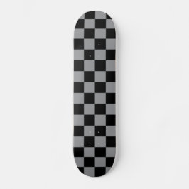 Zwart en grijs geruit motief persoonlijk skateboard