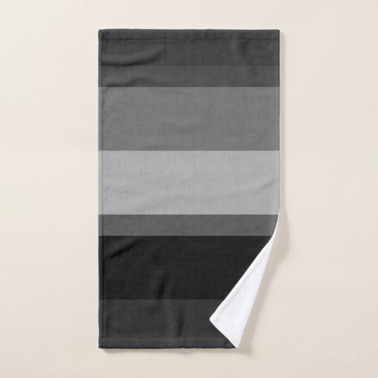 Zwart en grijs, gesofisticeerde Stripes, verbouwer Bad Handdoek (Handdoek)