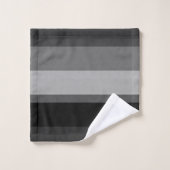 Zwart en grijs, gesofisticeerde Stripes, verbouwer Bad Handdoek (Wasdoekje)