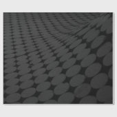 Zwart en grijs gestippeld oppervlak cadeaupapier (Vlak)