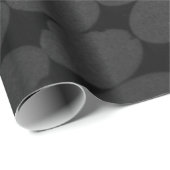 Zwart en grijs gestippeld oppervlak cadeaupapier (Rol Hoek)