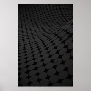 Zwart en grijs gestippeld oppervlak poster