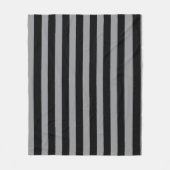 Zwart en grijs gestreept fleece deken (Voorkant)